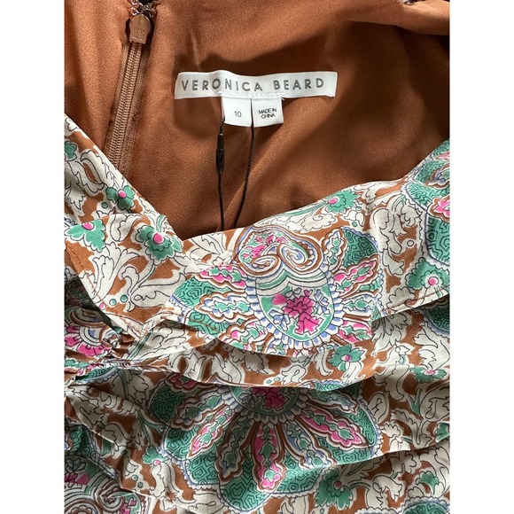 NWT Veronica Beard Lozano Floral Ruched Mini Dress - Picture 5 of 8